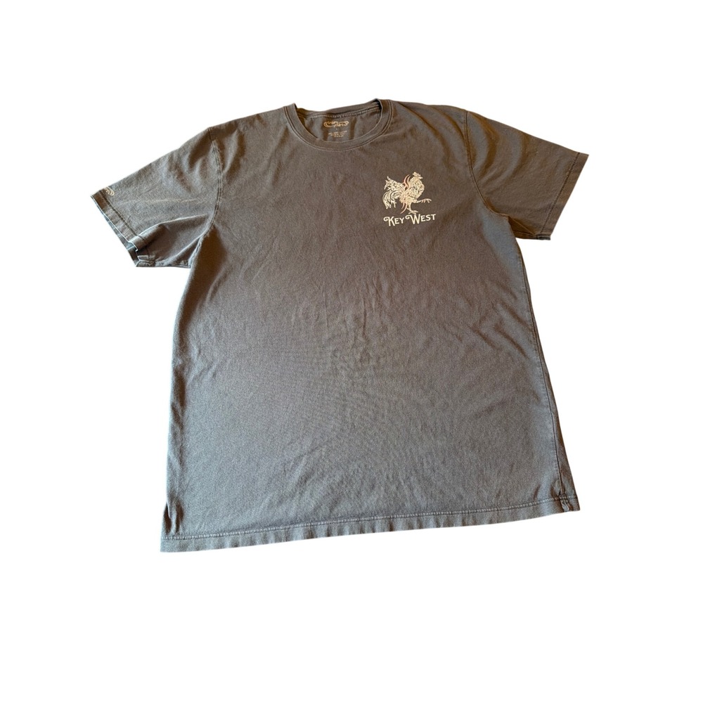 Crazy Shirts T-Shirt Charcoal Key West Tribal Rooster Pima Cotton Mens Large